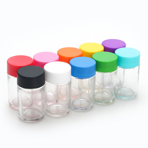 Parsimonious-botella de vidrio vacía con logotipo personalizado, tapa colorida a prueba de niños, venta al por mayor - Product Image 1