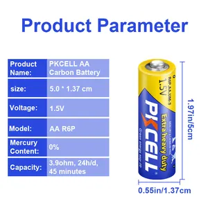 Batterie en carbone zinc R6P AA pour jouets, prix de gros moins cher