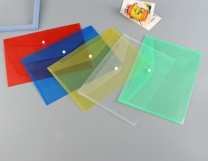 Porte-documents en plastique transparent A4 avec bouton-pression pour l'école, le bureau, les étudiants, sac de rangement pour fournitures scolaires - Product Image 3