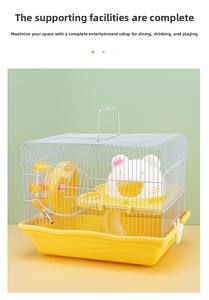 Cage à <span class=keywords><strong>hamster</strong></span> avec tunnel, design solide, en plastique écologique, construction métallique, fermeture à bouton, taille personnalisable, toutes saisons, petits animaux - Product Image 3