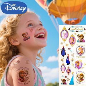 <span class=keywords><strong>Disney</strong></span> Frozen <span class=keywords><strong>tatoo</strong></span> Stickers per feste e attività all'aria aperta, Elsa Anna personaggio dei cartoni animati Skin Art decalcomanie di lunga durata - Product Image 1