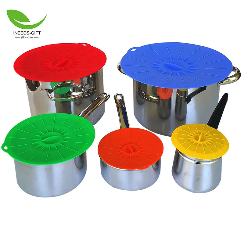 Microwave Safe BPA free Pot Bowls silicone lid, silicone suction food cover, silicone suction bowl lids