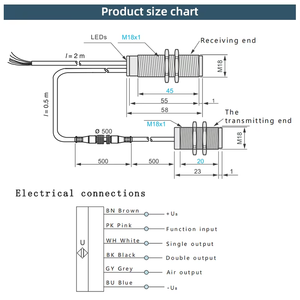 Trung Quốc LERAUN Siêu Âm Displacement Sensor Cho Phát Hiện Tấm Đôi - Product Image 6