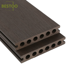 Revêtement de <span class=keywords><strong>terrasse</strong></span> en WPC co-extrudé, vente en gros d'usine, <span class=keywords><strong>terrasse</strong></span> composite extérieure, imperméable, antidérapant, design européen brossé - Product Image 6