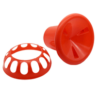 Mangeoire automatique rouge pour poulets, canards, oies, pigeons, cailles et oiseaux, 1,5 kg, 2 kg, 3 kg, 13 trous, distributeur de nourriture pour volailles et animaux de compagnie