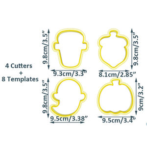 Moule et emporte-pièce en plastique pour Halloween et l'automne, gaufrage <span class=keywords><strong>de</strong></span> Fondant, modèle <span class=keywords><strong>de</strong></span> pochoir - Product Image 5