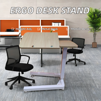 Offre Spéciale bureau ergonomique moderne durable en métal et panneau de bois matériel pliable assis caractéristique mobile