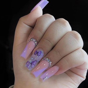 Vente en gros à bas prix, <span class=keywords><strong>autocollants</strong></span> pour <span class=keywords><strong>ongles</strong></span> élégants de style européen à longue durée de vie, avec des diamants brillants, <span class=keywords><strong>ongles</strong></span> artificiels - Product Image 4