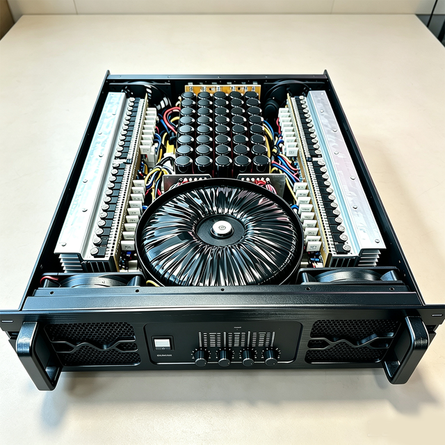 Upgraded Class H Professional Audio Amplifier, 4*1600W, Stable, Suitable for Long-term Stage Operation, Applicable to Stage Use.