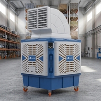 Climatiseur portable durable à volume d'air de 18000 m³/h, sortie d'air unilatérale, coque en PP résistante aux acides et au soleil