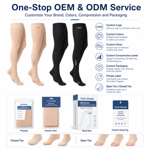 <span class=keywords><strong>Calze</strong></span> a Compressione Personalizzate per Donne, Graduazione Medica 20-30 mmHg, Supporto Forte, Punta Chiusa, Anti Vene Varicose - Product Image 4