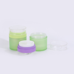 Sang Trọng Ưa Thích Nhựa Không Có Không Khí Kem <span class=keywords><strong>Jar</strong></span> Hai Màu Không Có Không Khí Bơm Lọ 50Ml Cho Mặt Kem - Product Image 5