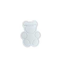 Étiquette en caoutchouc PVC souple en forme d'ours personnalisée, patch logo 3D pour vêtements d'enfants, sacs et accessoires de mode