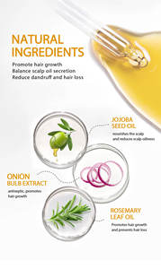 Suero de Aceite Natural de Romero y Cebolla Anticaída, Nutre los Folículos y Estimula el Crecimiento del Cabello, 30 ml, Apto para Cabello Fino - Product Image 2