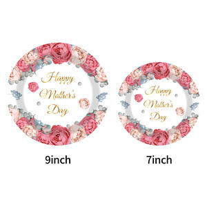 Lot de Vaisselle Jetable Moderne en Forme de Cœur pour la Fête des Mères – Assiettes, Gobelets, Fourchettes, Cuillères et Serviettes en <span class=keywords><strong>Papier</strong></span> pour la Famille (Vente en Gros) - Product Image 3