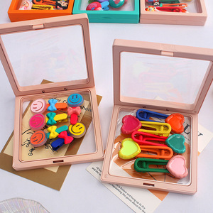 Épingle à cheveux mignonne pour bébé, ensemble de pinces à cheveux frontales pour enfants avec boîte - Product Image 4