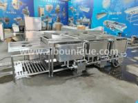 Drie-tank wortelnoedel pasta vlees groente was- blancherings- kook- en koelmachine
