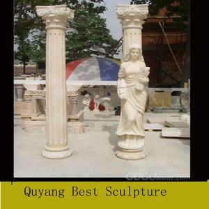 Columna de piedra tallada a mano, escultura de <span class=keywords><strong>Pilar</strong></span> romana de mármol - Product Image 6