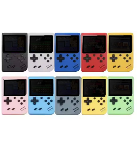 Portable Retro Mini 8-Bit Handheld Game Console with 400 Built-in Games Color Display Battery-Free AV Output