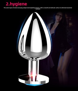 Đồ chơi tình dục bằng silicon dành cho phụ nữ trưởng thành: nút hậu môn và dương vật giả hình đuôi pha lê - Product Image 3