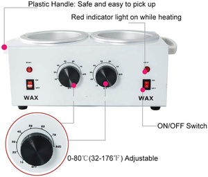 Hot Selling Double Pot Wax Warmer Heater Electric Professional Dual Pro Salon Hot <b>Paraffin</b> - Product Image 3