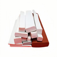 Bande d'étanchéité en mousse de caoutchouc silicone rouge, blanc, noir, durable, à profil d'extrusion découpé sur mesure (rond, carré, rectangulaire, plat)