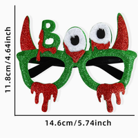 Monture de lunettes de style œil et dent, motif horreur, pour décoration de table, déguisement d'Halloween, accessoires de fête à motifs variés
