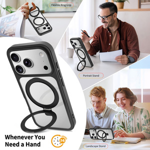 Étui de protection magnétique pour iPhone 18/18 Pro/18 Pro Max avec support PC+TPU+Métal, antichoc, compatible OEM/ODM - Product Image 2