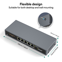 EDUP ODM/OEM 5-Port 2.5Gbps 2.5GbE 2.5 Gigabit Ethernet Switch 100/1000/2500Mbps industri Ethernet Switch jaringan