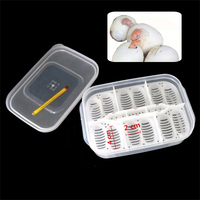 Boîte de transport d'œufs en plastique avec thermomètre, 12 alvéoles, écologique, pour incubateur d'œufs de geckos, serpents, lézards, tortues et reptiles