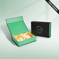Boîte magnétique fermée avec logo personnalisé, estampage à chaud, boîte en carton rigide magnétique, sac à perruque, emballage cadeau pour vêtements, boîte mate