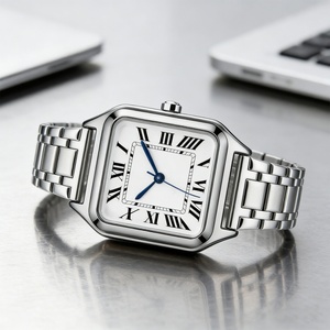 Reloj de pulsera de cuarzo para hombre con números romanos, de acero inoxidable, estilo empresarial, a la moda, 2026 - Product Image 5