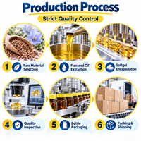 Gélules d'huile de lin à marque privée OEM, supplément alimentaire quotidien d'Oméga-3 (ALA) à base de plantes, formule personnalisée, fournisseur d'usine
