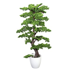 Bonsái Artificial Único de Podocarpus, Decoración de Planta Verde Grande para Sala de Estar, Salón de Té, Estilo Zen, Paisajismo - Product Image 3