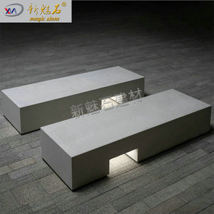 Nuevo Banco de Cemento Magic Stone GRC de Forma Irregular para Jardín o Parque, Banco Largo de 3 cm de Grosor, Tamaño Personalizable - Product Image 2