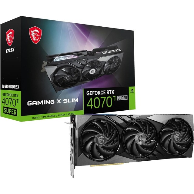 MSI GeForce RTX 4070Ti SUPER 16G  GAMING X SLIM Graphics Card