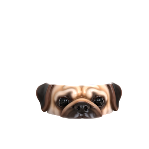 Fábrica personalizada Premium creativo divertido Animal diseño porcelana raza pequeña Pug perro en forma comer beber alimentador cerámica mascota tazón - Product Image 2