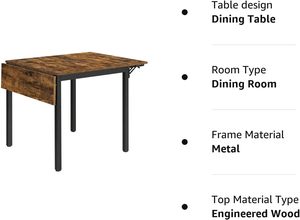 <strong>Small</strong> Kitchen <strong>Table</strong> Set of <strong>2</strong> Industrial <strong>Dining</strong> <strong>Table</strong> Breakfast <strong>Table</strong> <strong>and</strong> <strong>2</strong> <strong>Chairs</strong> <strong>Dining</strong> Room Apartment Furniture - Product Image 5