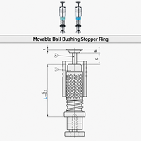 Ensemble de guides et de bagues de moule QMSH à haute rigidité, cage à billes amovible, anti-usure pour matrices de découpe robustes
