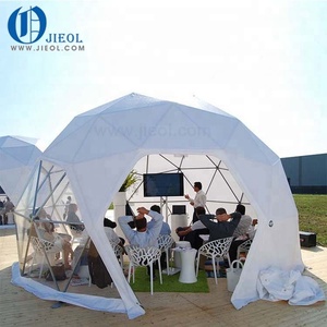 Color y tamaños personalizados 6 7m cúpula de camping tienda geodésica Casa de tienda redonda cubierta de PVC con puerta de vidrio resistencia UV para Resort - Product Image 3