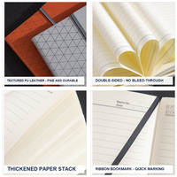 Ensemble de carnets A5 en cuir PU en gros, papeterie de bureau, cadeau d'affaires avec stylo, boîte cadeau et sac cadeau, logo personnalisé