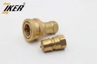 Coupleur hydraulique à déconnexion rapide en laiton ISO 7241-B 1/8 NPT MKZD pour lance de nettoyage de tapis à montage sur camion