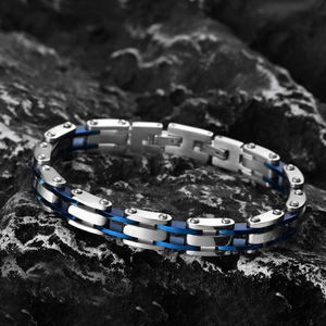 Fashion Hip Hop Stainless Steel Bracelet Vintage Wrist Chain Jewelry For <b>Men</b> Wholesale - Product Image 3
