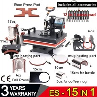 Presse à repasser manuelle 38*38cm (15 pouces) pour transfert thermique sur T-shirts, machine d'impression numérique à plat pour vêtements