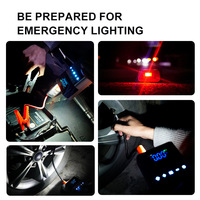 NCFKOS 4-in-1 Booster Aki Mobil Darurat 1500A Power Bank USB dengan Lampu LED Jump Starter Pompa Ban Mobil Kit Motor EVA