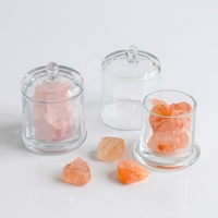Cloche en verre transparent avec bouton, support pour bougie d'aromathérapie, protection anti-poussière, terrarium décoratif, décoration d'intérieur
