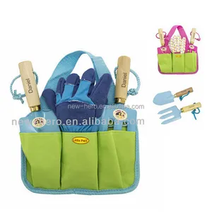 Cadeau Kid Kleurrijke Kinderen Mini Tuin Tas Met 3 Stuks Zand Strand Gereedschapsset Speelgoed Troffel Vork Kind Tuinieren Kleine Tas Gereedschap Set