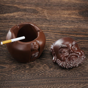 Cendrier Damo Tea Pet en résine peinte à la main, artisanat de qualité supérieure, décoration créative pour la cérémonie du thé, forme irrégulière, pour la maison et le bureau - Product Image 3