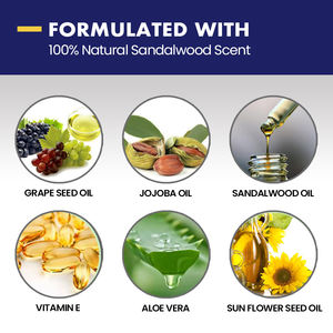 Label privé Produits de soin de la barbe au bois de santal <span class=keywords><strong>pour</strong></span> hommes 7 pièces Kit de toilettage Crème à raser Gel apaisant Ensemble <span class=keywords><strong>pour</strong></span> hommes Soins de toilettage - Product Image 3