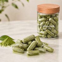 Capsules de matcha, capsules d'extrait de thé vert, capsules naturelles à base de plantes, fabricant OEM, approvisionnement en gros
